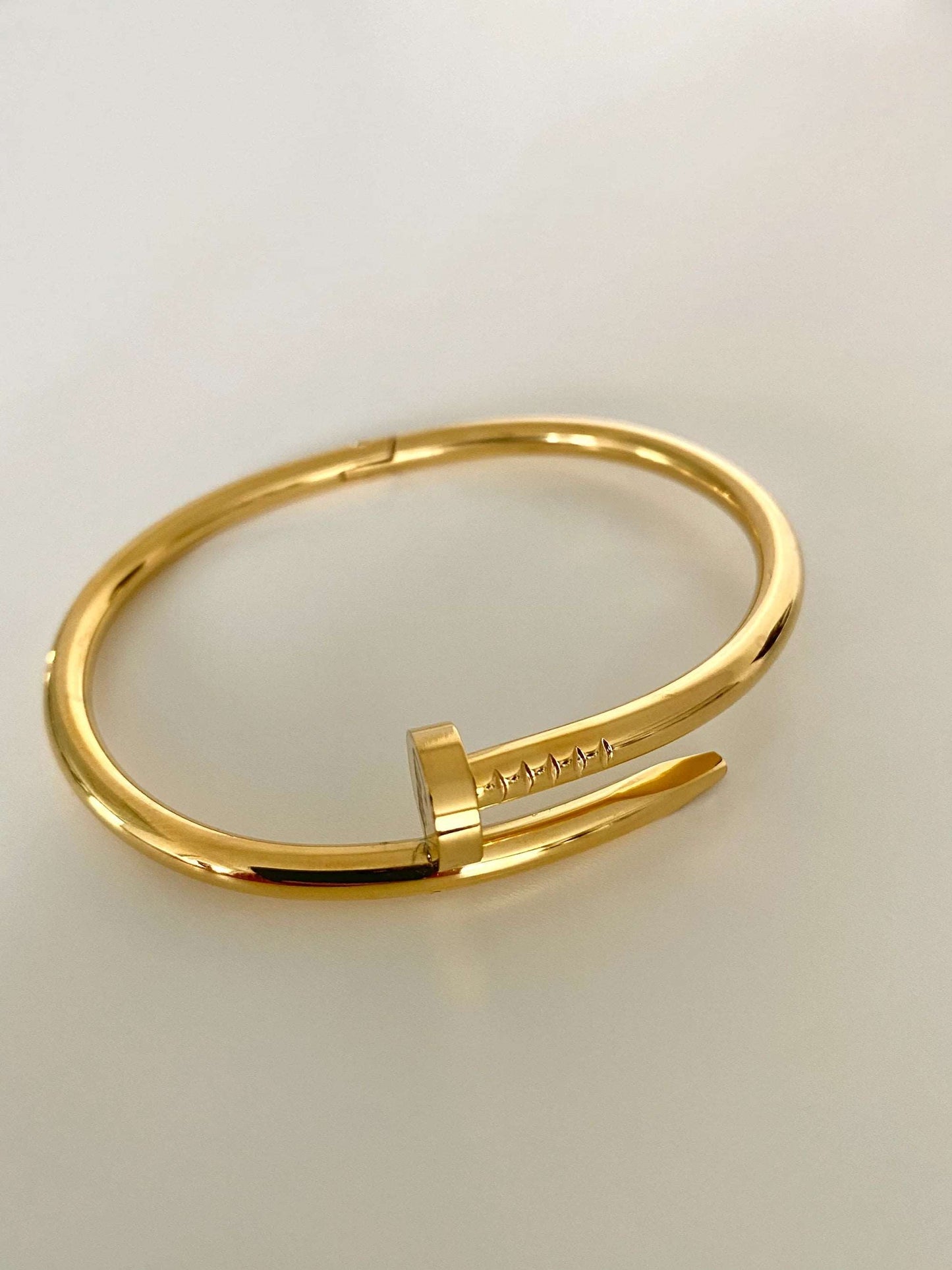 Gold-Plated Cartier Nail Bracelet