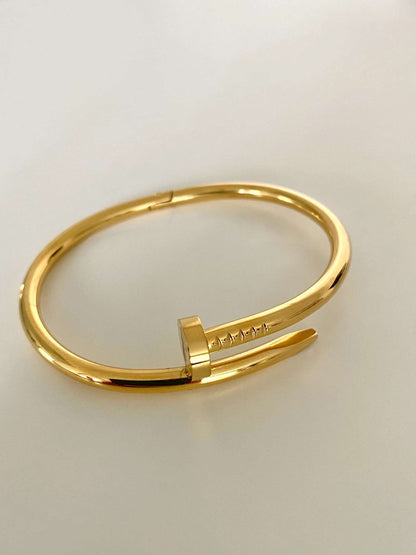 Gold-Plated Cartier Nail Bracelet