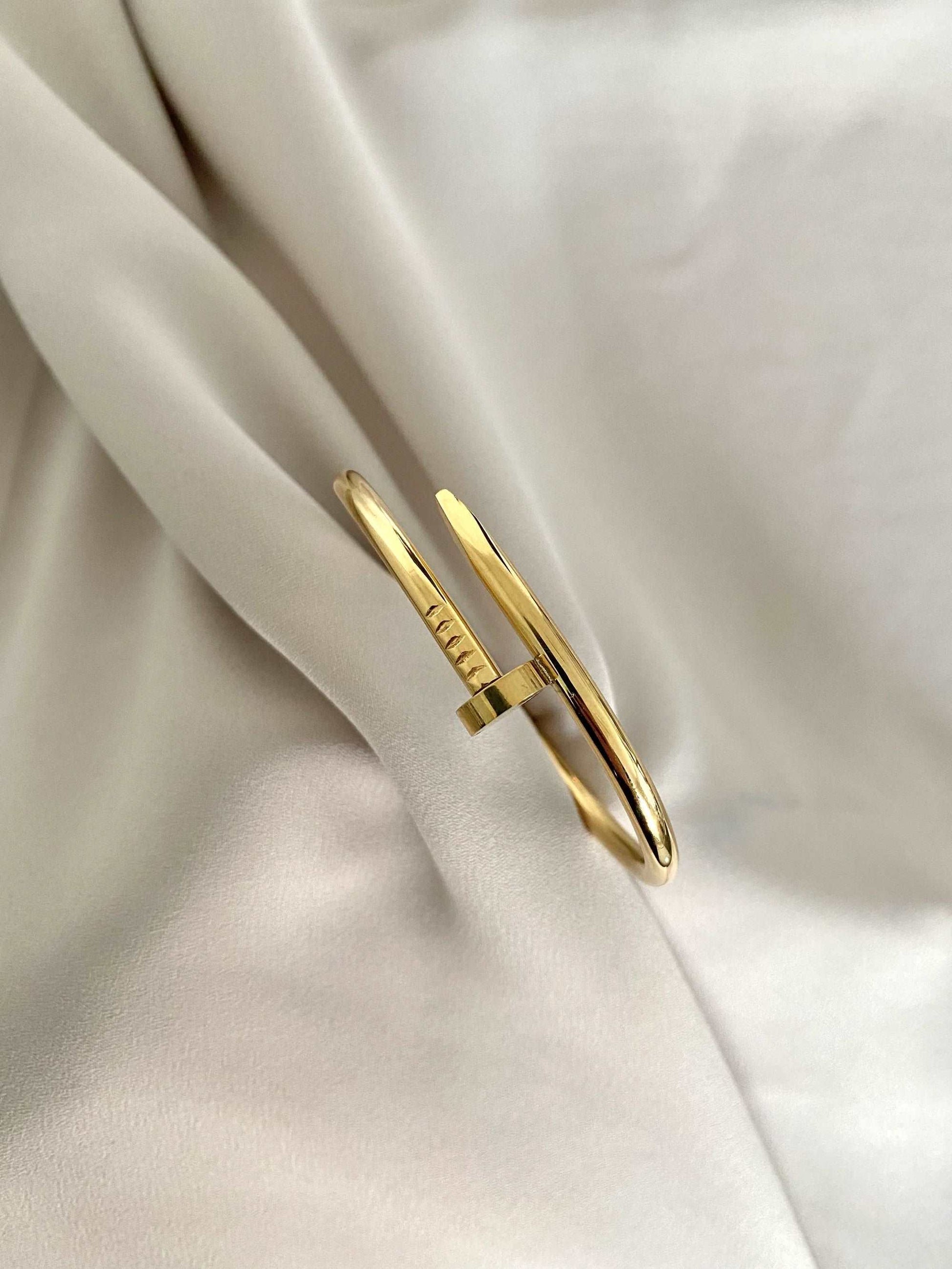 Gold-Plated Cartier Nail Bracelet