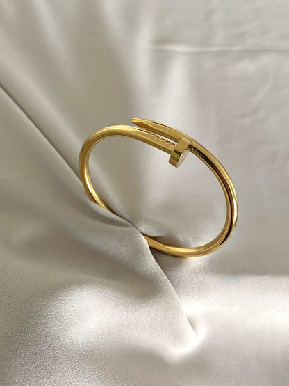 Gold-Plated Cartier Nail Bracelet