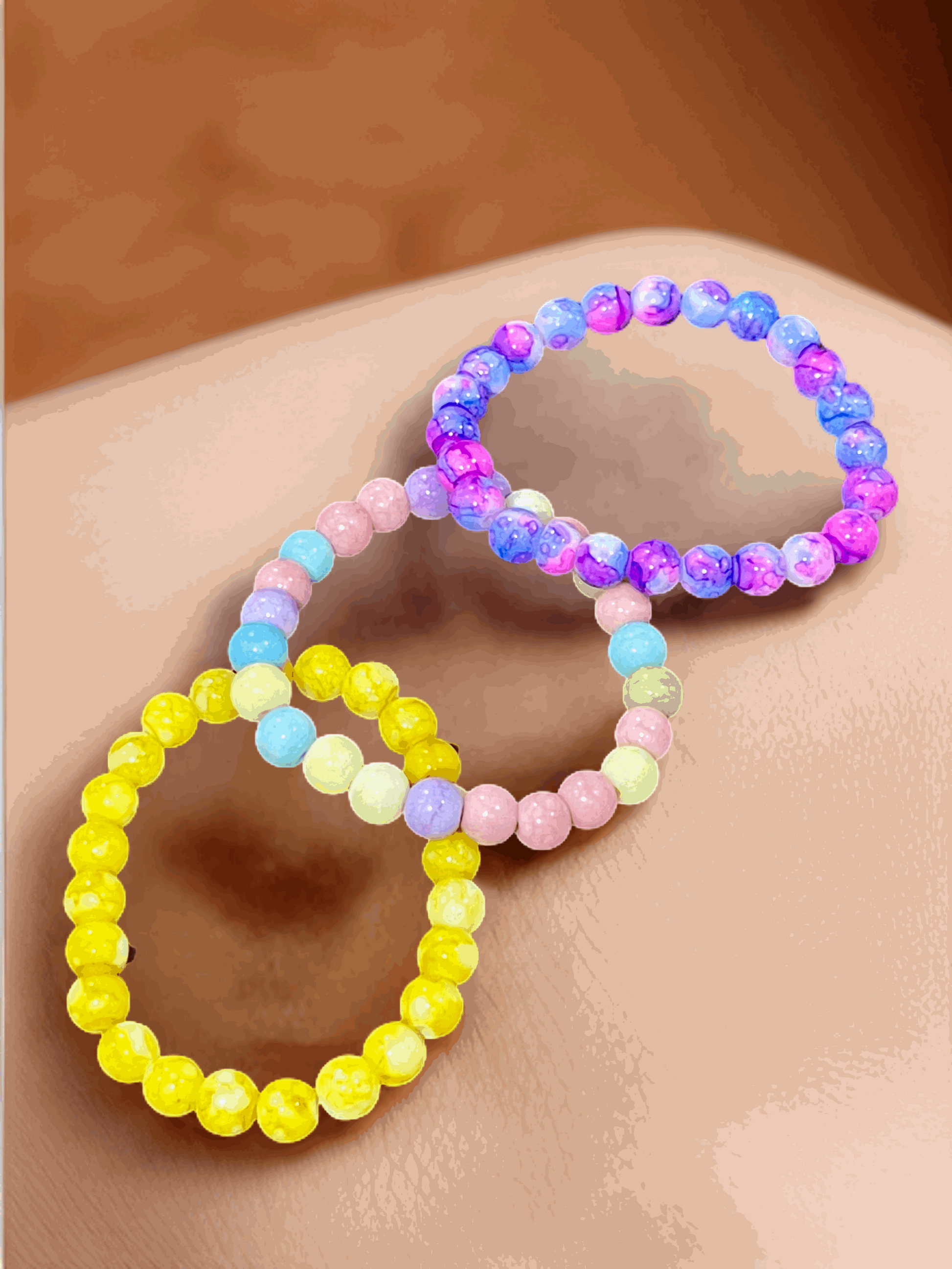 Colorful Beads Bracelet Set - Pack of 3