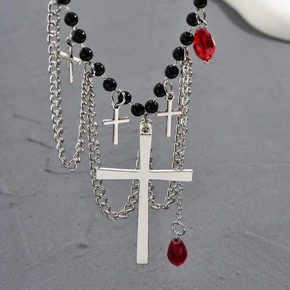 Multi-Cross Gothic Necklace