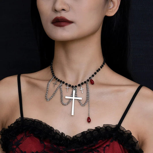 Multi-Cross Gothic Necklace