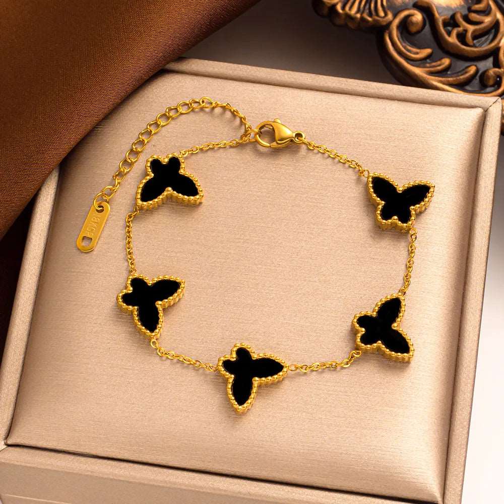 Golden Butterfly Charm Bracelet