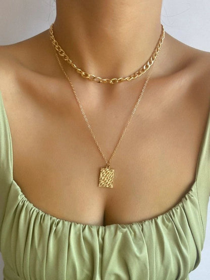 Textured Harmony Layered Necklace