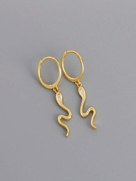 Wavy Statement Snake Earrings