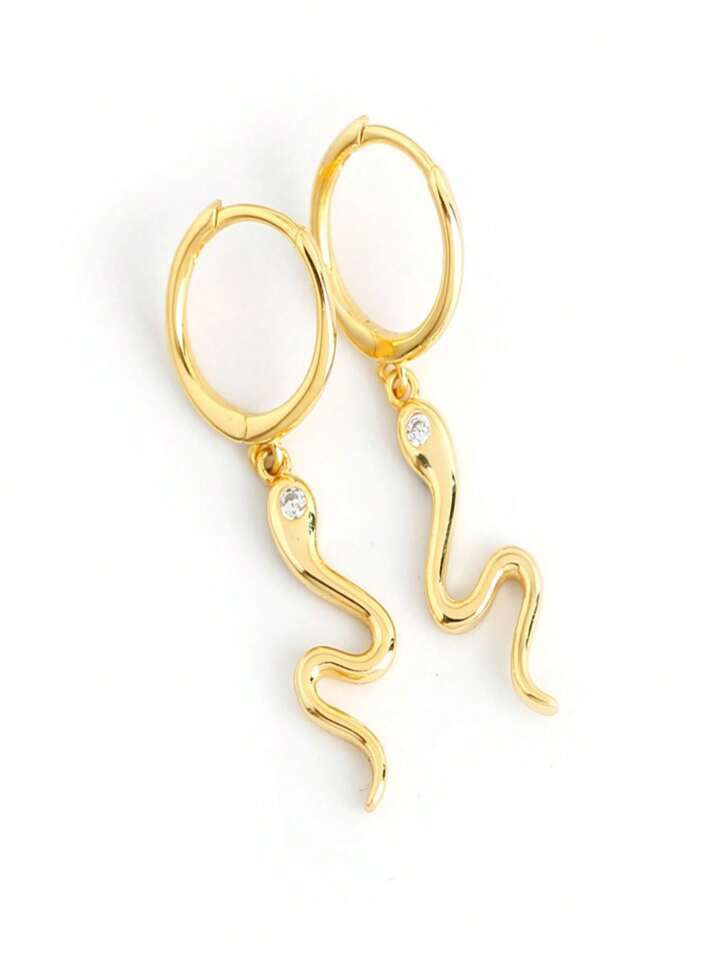 Wavy Statement Snake Earrings