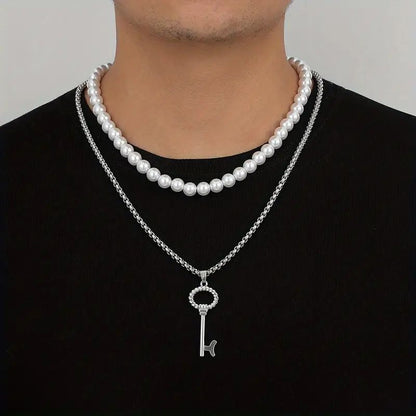 Pearl & Key Signature Pendant