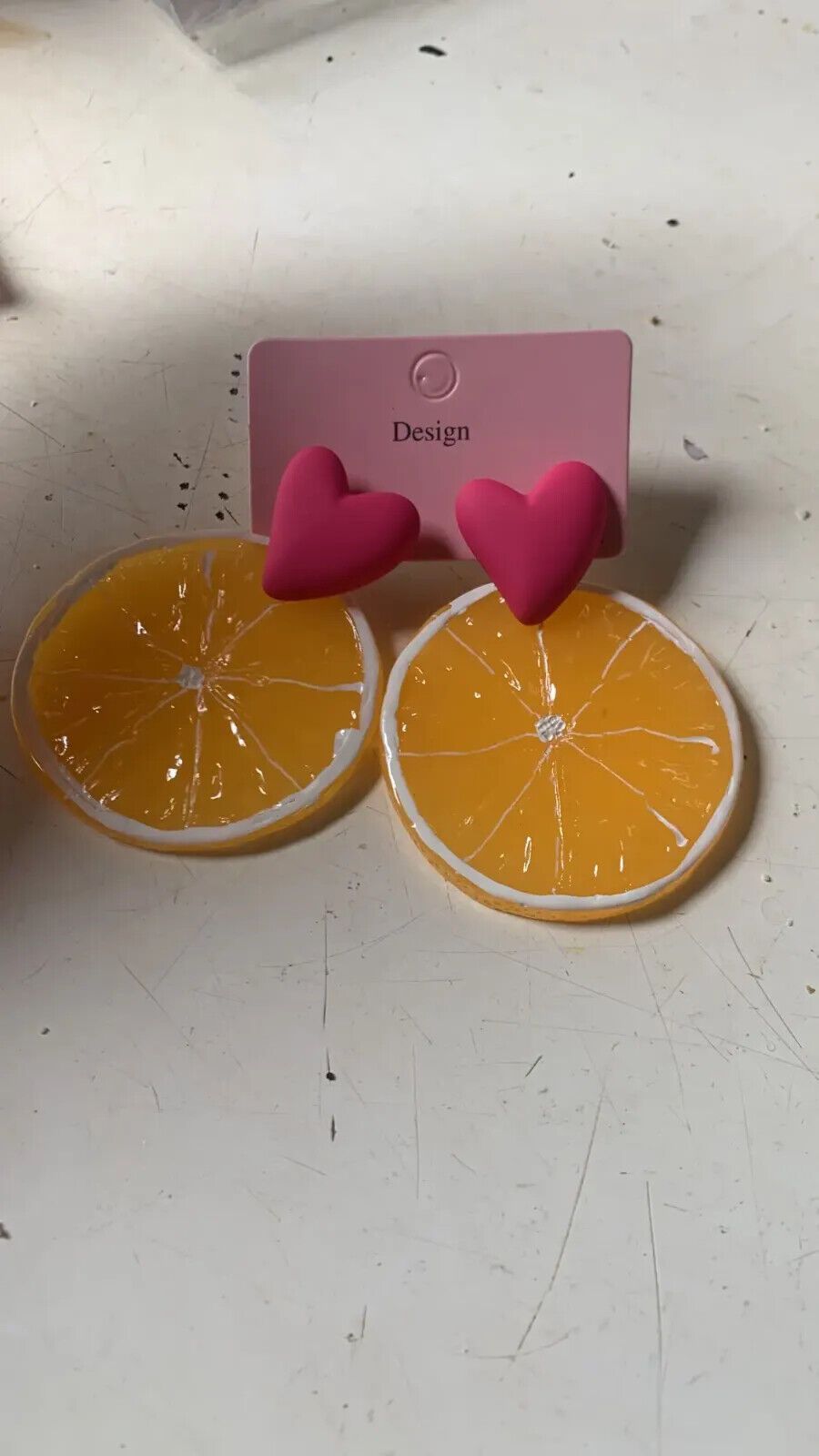 Orange slice earrings