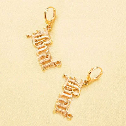 Brat Gold Dangle Earrings