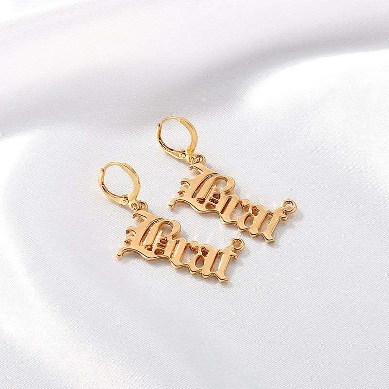 Brat Gold Dangle Earrings