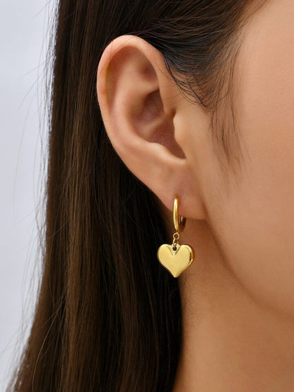 Vintage Heart Dangle Earrings