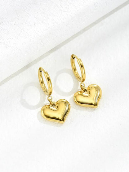 Vintage Heart Dangle Earrings