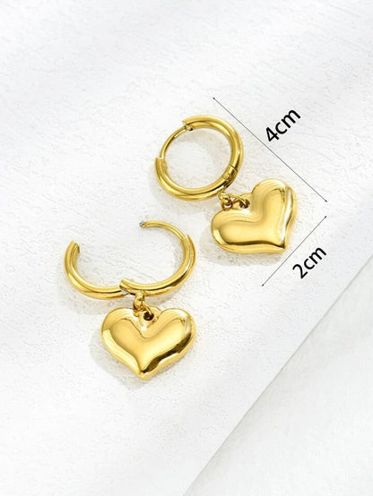 Vintage Heart Dangle Earrings