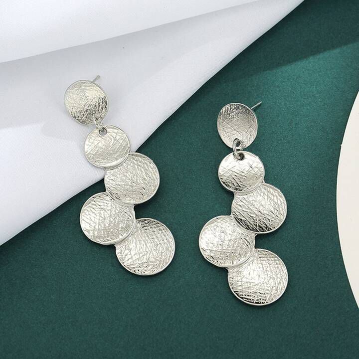 Retro Metal Long Statement Drop Earrings