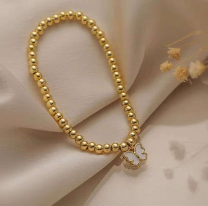 Butterfly Drops Oil Ball String Bracelet