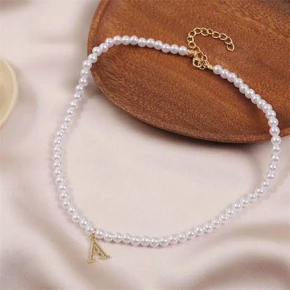 Alphabet A Freshwater Pearl Choker