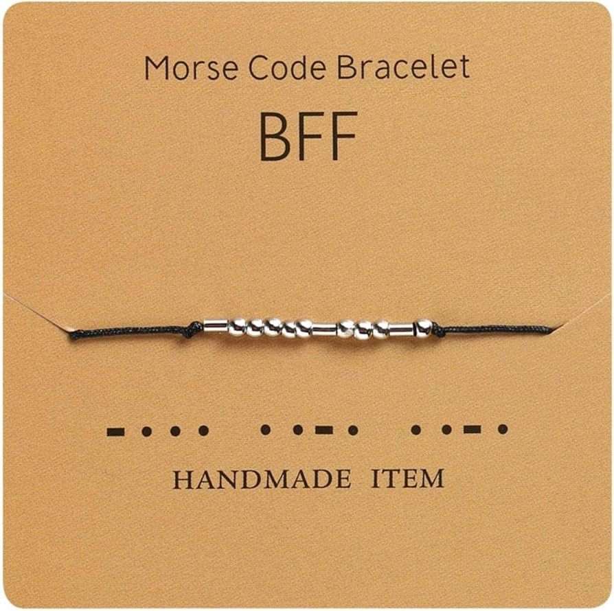 Dainty BFF Morse Code Bracelet