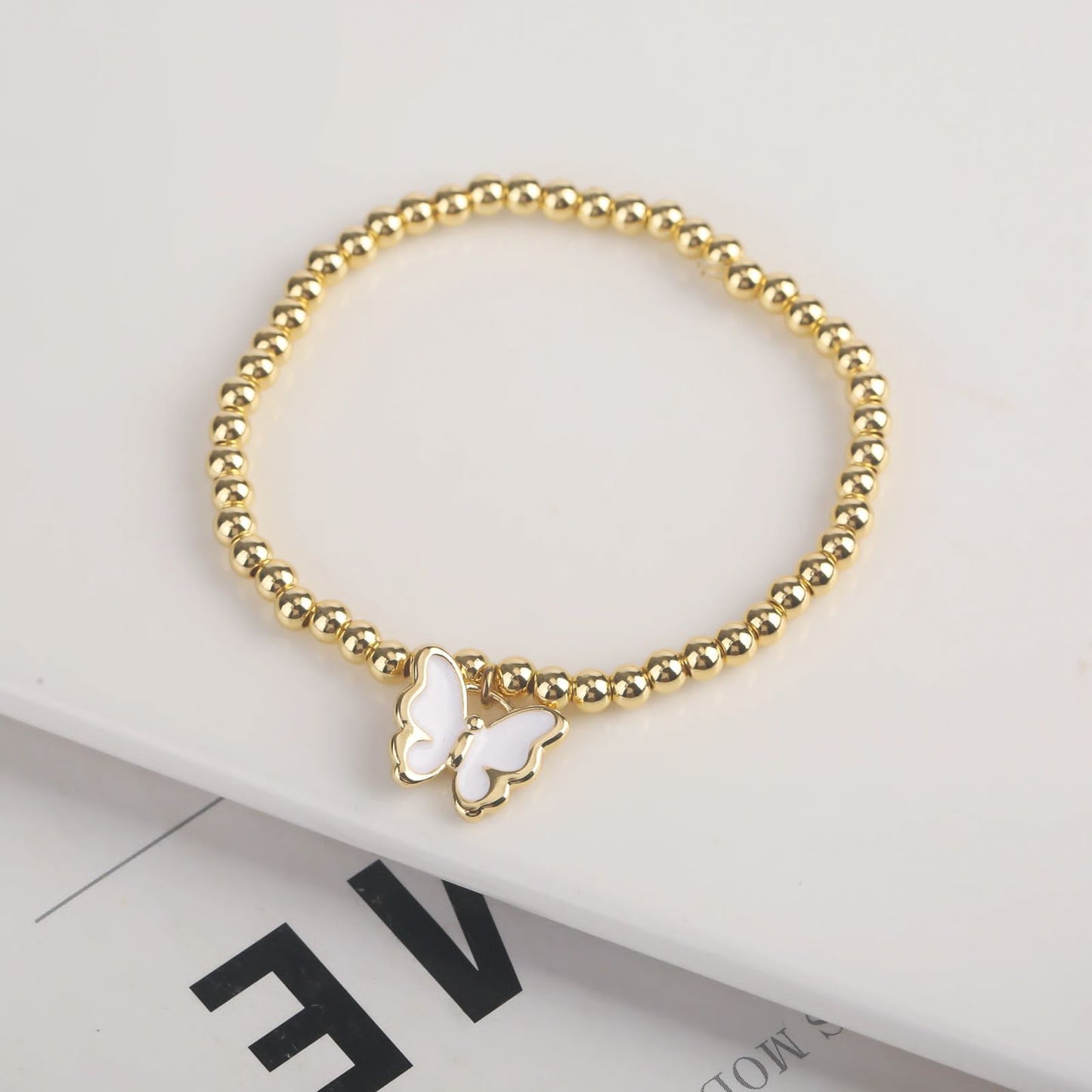 Butterfly Drops Oil Ball String Bracelet