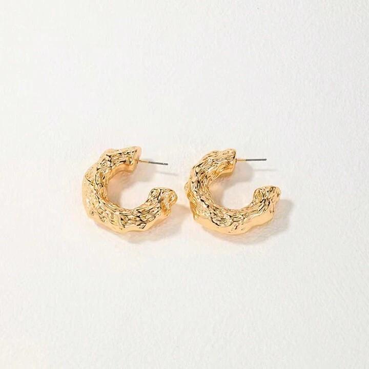 Big Clay Gold Earrings