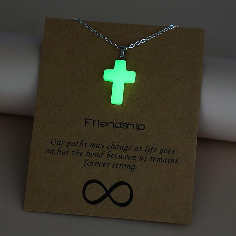 Friendship Heart Pendant Glow Necklace