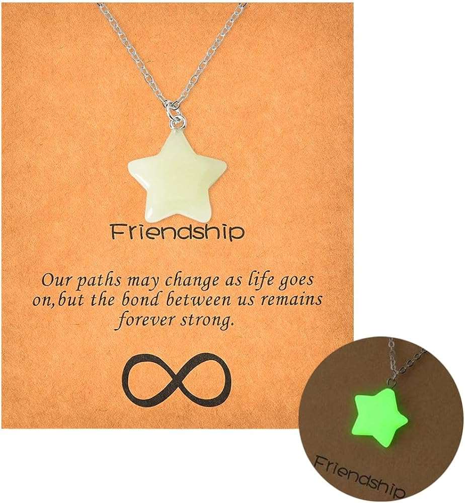 Friendship Heart Pendant Glow Necklace