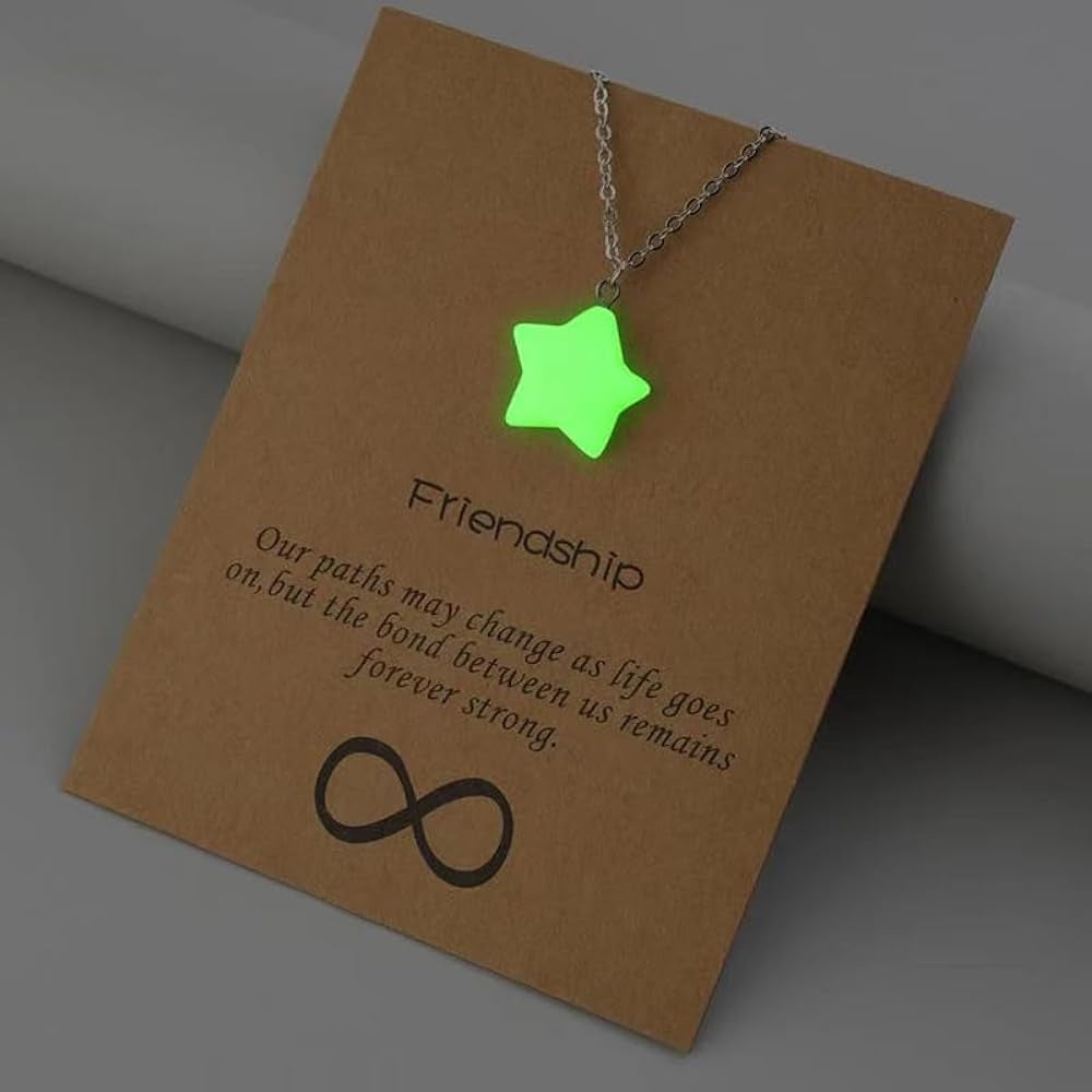 Friendship Heart Pendant Glow Necklace