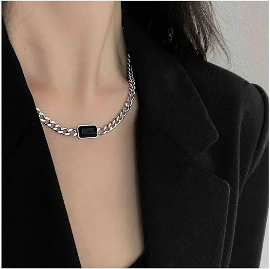 Black Onyx Crystal Necklace