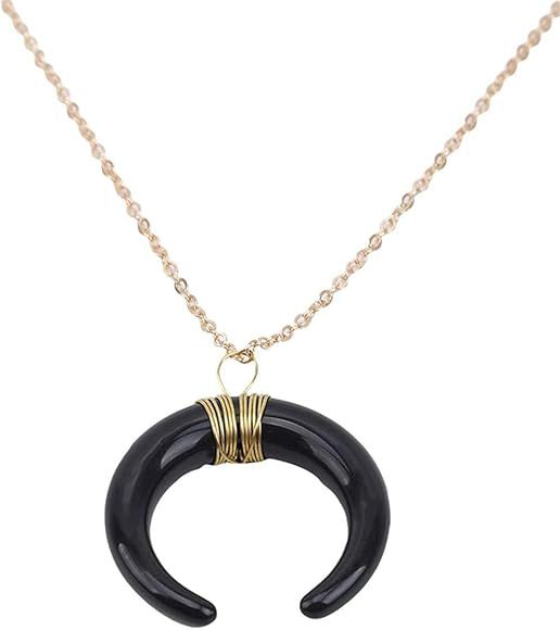 Black Ivory Horn Necklace