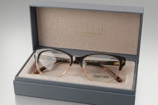 Tom Ford Cat - Eye Optical Frames – Tortoise Brown Gradient Acetate Glasses F5289 - My Store