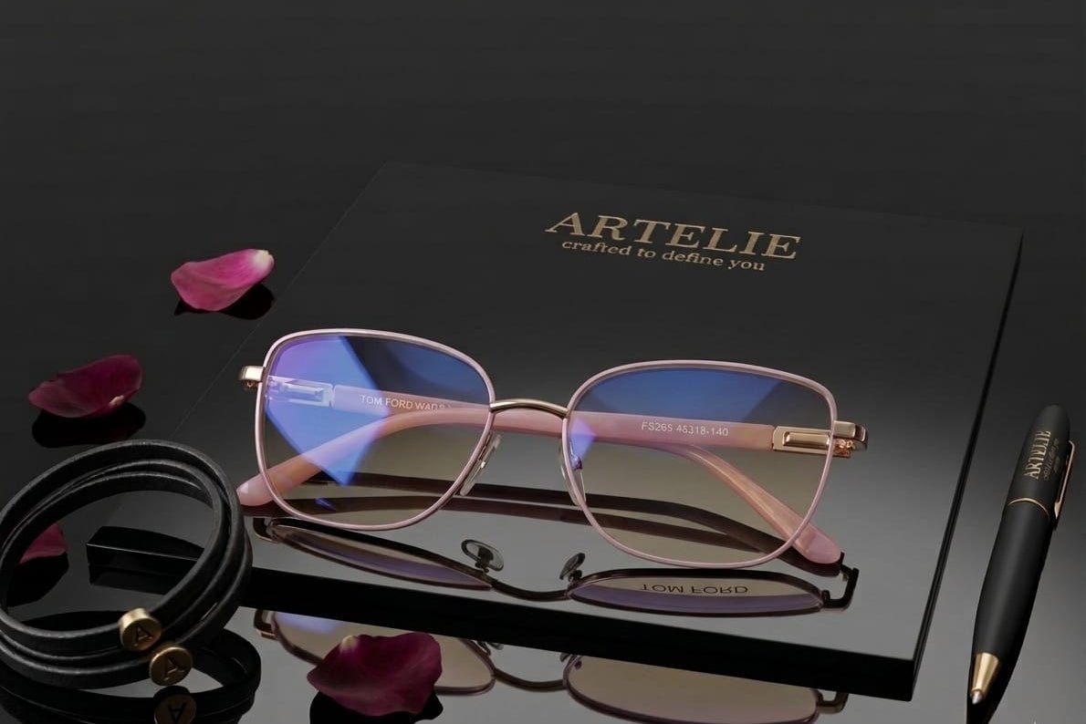 Tom Ford Cat - Eye Optical Frames – Pink & Rose Gold Metal Glasses - My Store