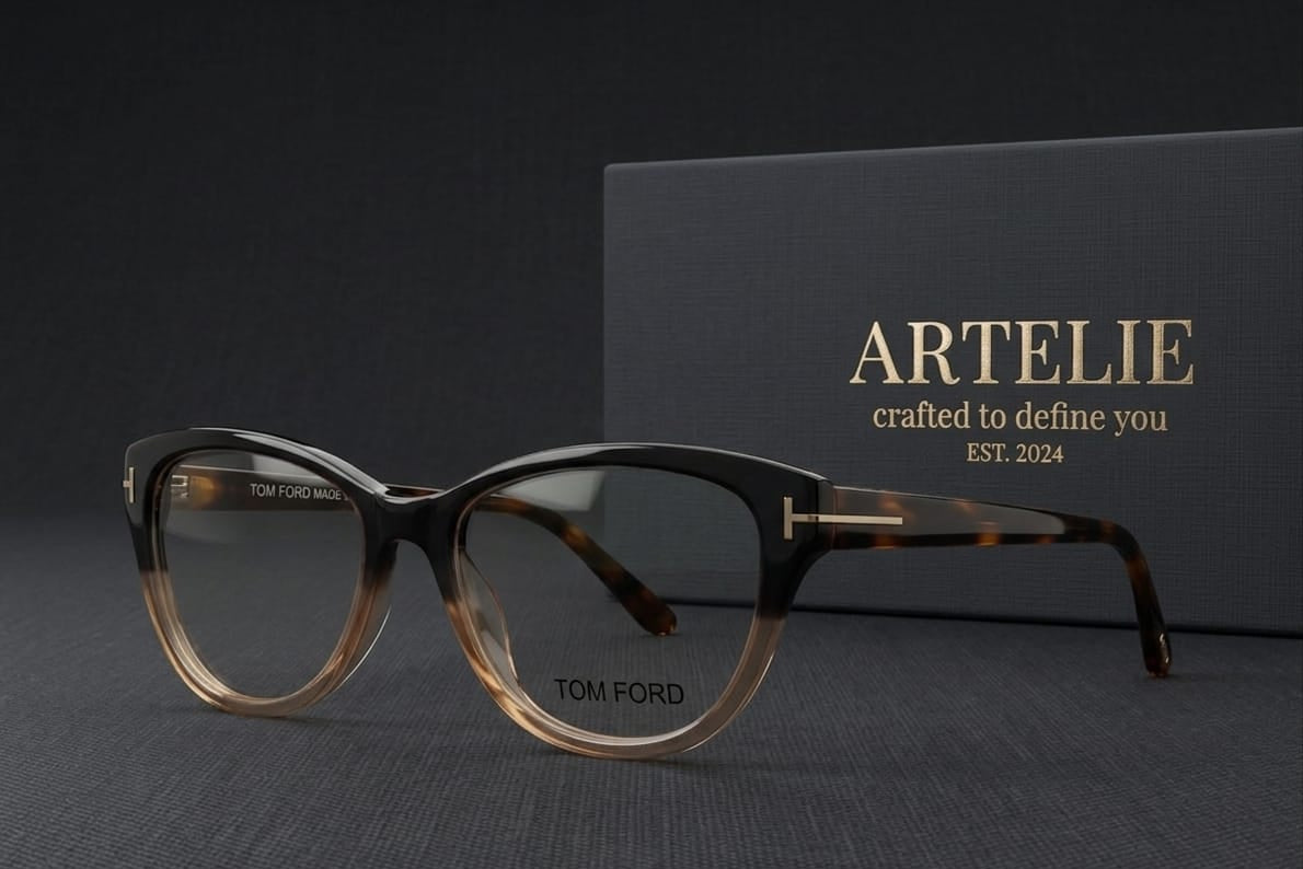 Tom Ford Cat - Eye Optical Frames – Tortoise Brown Gradient Acetate Glasses F5289 - My Store