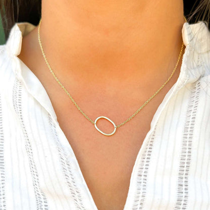 Gold Initial Pendant Necklace